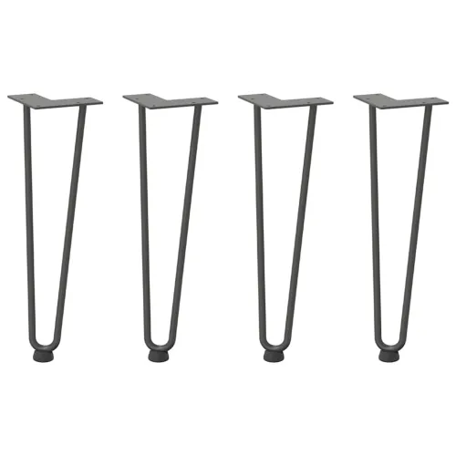 Noge s ukosnicama za stolić za kavu 4 kom. antracit 42 cm puni čelik - Antracit 42 cm 2 rods Cijena