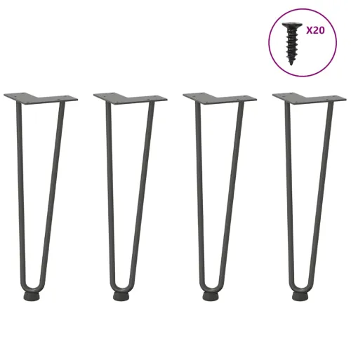 Noge s ukosnicama za stolić za kavu 4 kom. antracit 42 cm puni čelik - Antracit 42 cm 2 rods Cijena