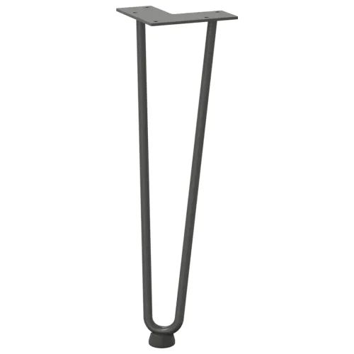 Noge s ukosnicama za stolić za kavu 4 kom. antracit 42 cm puni čelik - Antracit 42 cm 2 rods Cijena