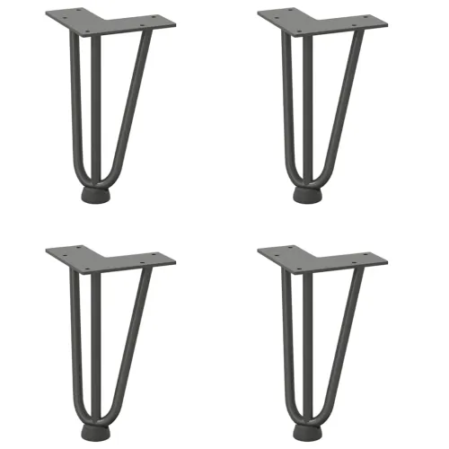 Noge s ukosnicama za stolić za kavu 4 kom. antracit 20 cm puni čelik - Antracit 20 cm 3 rods Cijena