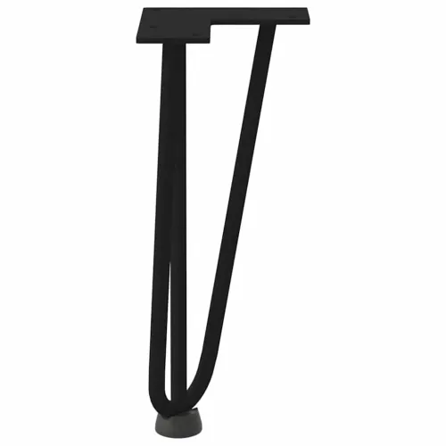 Noge s ukosnicama za stolić za kavu 4 kom. Crne 30 cm Puni čelik - Crna 30 cm 3 rods Cijena
