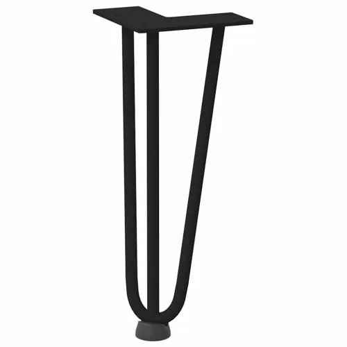 Noge s ukosnicama za stolić za kavu 4 kom. Crne 30 cm Puni čelik - Crna 30 cm 3 rods Cijena