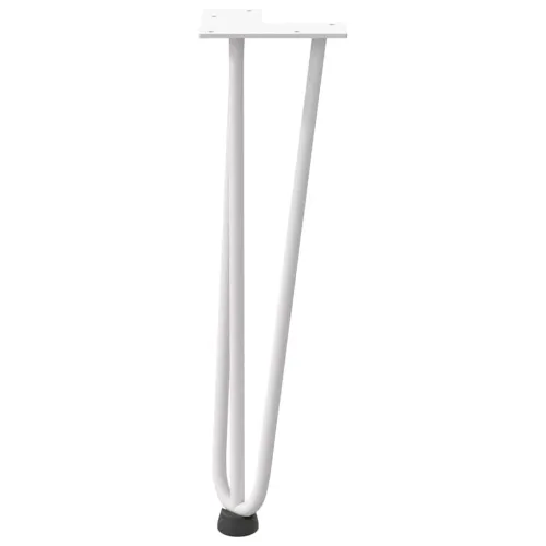 Noge s ukosnicama za stolić za kavu 4 kom. bijele 42 cm, puni čelik - Bijela 42 cm 3 rods Cijena