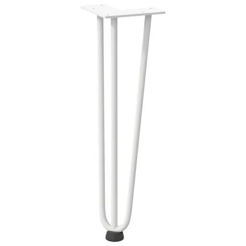 Noge s ukosnicama za stolić za kavu 4 kom. bijele 42 cm, puni čelik - Bijela 42 cm 3 rods Cijena