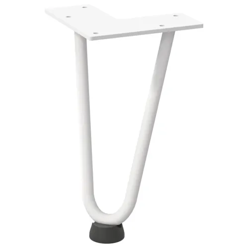 Noge s ukosnicama za stolić za kavu 4 kom. bijele 20 cm, puni čelik - Bijela 20 cm 2 rods Cijena