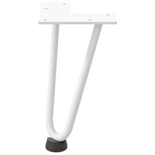 Noge s ukosnicama za stolić za kavu 4 kom. bijele 20 cm, puni čelik - Bijela 20 cm 2 rods Cijena