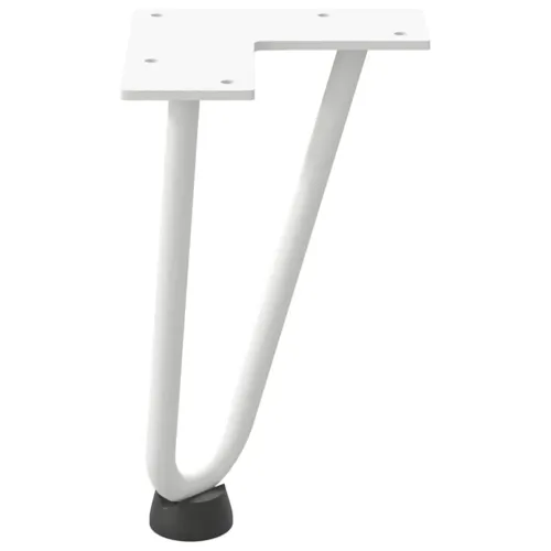 Noge s ukosnicama za stolić za kavu 4 kom. bijele 20 cm, puni čelik - Bijela 20 cm 2 rods Cijena