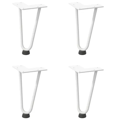 Noge s ukosnicama za stolić za kavu 4 kom. bijele 20 cm, puni čelik - Bijela 20 cm 2 rods Cijena