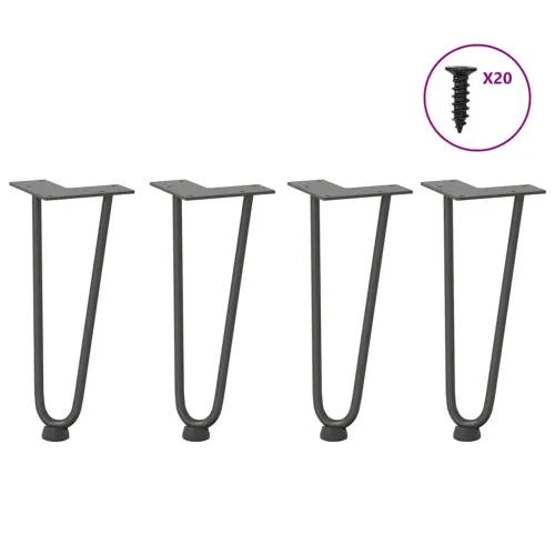 Noge s ukosnicama za stolić za kavu 4 kom. antracit 30 cm puni čelik - Antracit 30 cm 2 rods Cijena