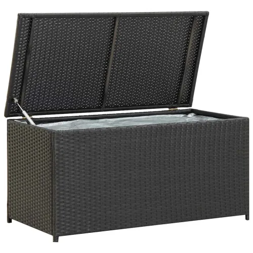 Vrtna kutija za pohranu od poliratana 100 x 50 x 50 cm crna - Crna 100 x 50 x 50 cm Crna 100 x 50 x 50 cm Cijena