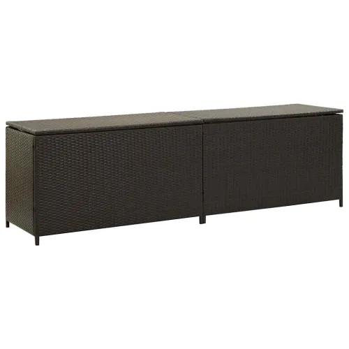 Vrtna kutija za pohranu od poliratana 200 x 50 x 60 cm smeđa - Smeđa 200 x 50 x 60 cm Smeđa 200 x 50 x 60 cm Cijena