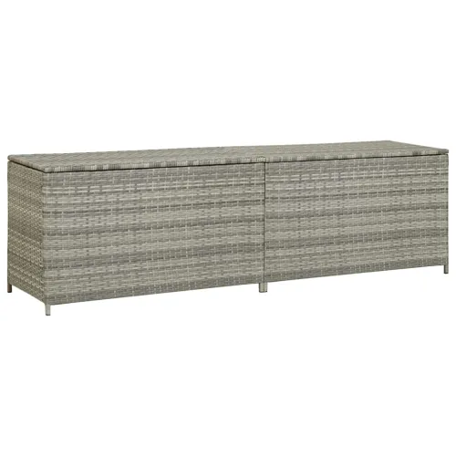 Vrtna kutija za pohranu od poliratana 200 x 50 x 60 cm siva - Siva 200 x 50 x 60 cm Siva 200 x 50 x 60 cm Cijena