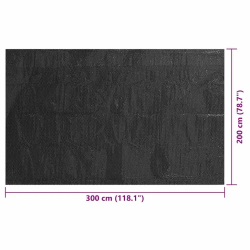Pokrivač za bazen crni 300 x 200 cm PE - Crna 300 x 200 cm 1 110 μm Cijena