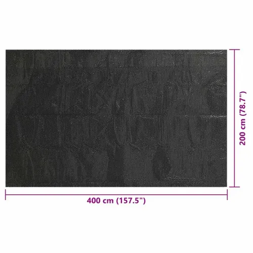 Pokrivač za bazen crni 400 x 200 cm PE - Crna 400 x 200 cm 1 110 μm Cijena