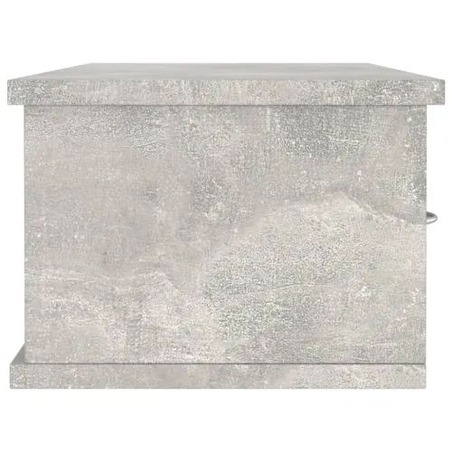 Zidna polica s ladicama 88x26x18,5 cm konstruirano drvo - Beton siva 90 cm Cijena