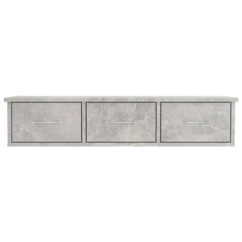 Zidna polica s ladicama 88x26x18,5 cm konstruirano drvo - Beton siva 90 cm Cijena