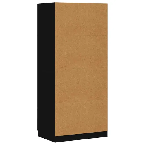 Ormar crni 80 x 52 x 180 cm od konstruiranog drva - Crna 1 1 Cijena