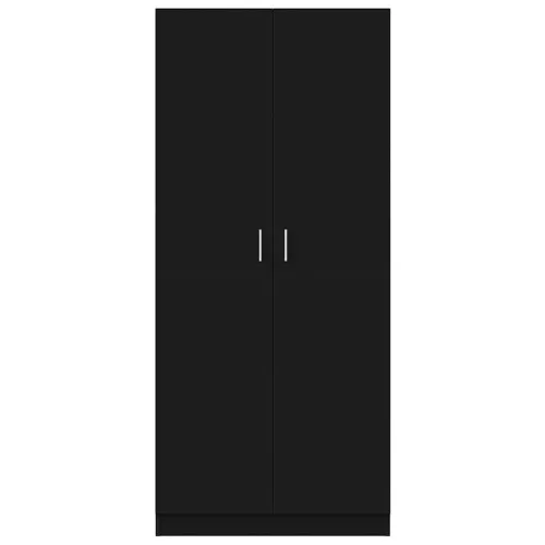 Ormar crni 80 x 52 x 180 cm od konstruiranog drva - Crna 1 1 Cijena
