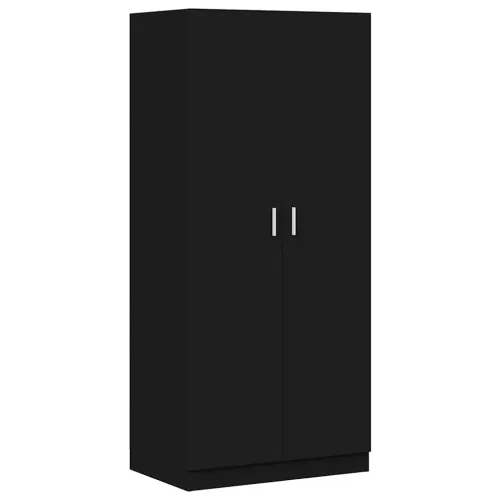 Ormar crni 80 x 52 x 180 cm od konstruiranog drva - Crna 1 1 Cijena
