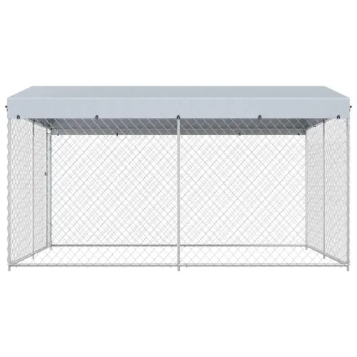Vanjski kavez za pse s krovom 382x382x225 cm - 382 x 382 x 225 cm 1 Da Cijena