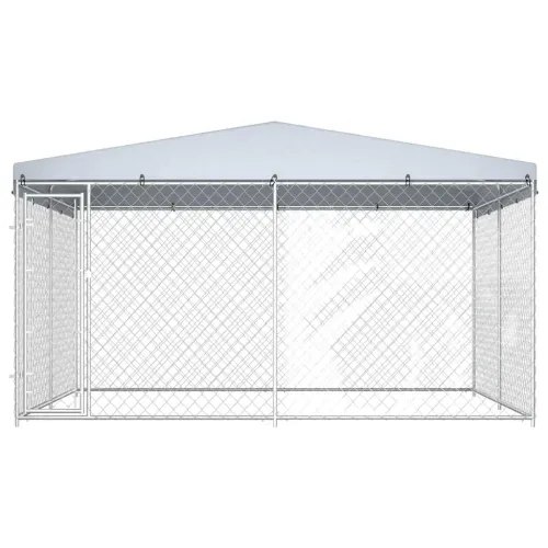 Vanjski kavez za pse s krovom 382x382x225 cm - 382 x 382 x 225 cm Da Cijena
