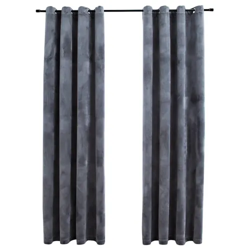 Zavjese za zamračivanje 2 kom baršunaste antracit 140 x 175 cm - Antracit 140 x 175 cm Cijena