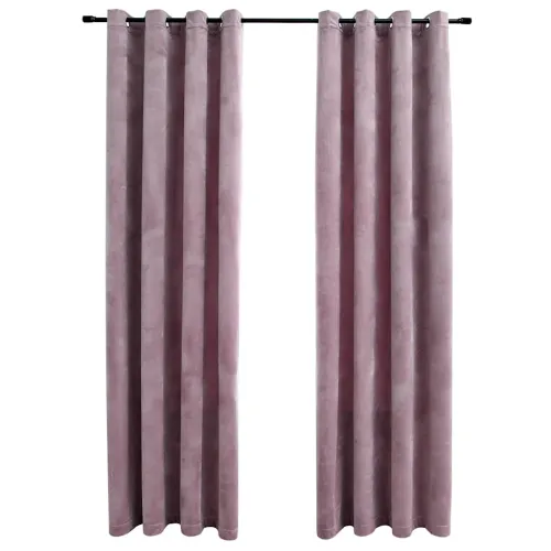 Zavjese za zamračivanje 2 kom baršunaste ružičaste 140 x 175 cm - Antikna ružičasta 140 x 175 cm Cijena