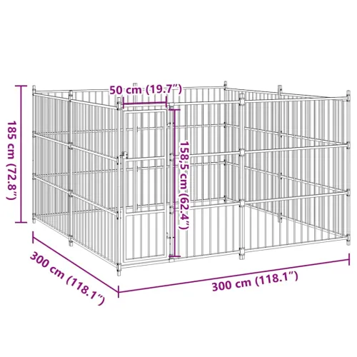 Vanjski kavez za pse 300 x 300 x 185 cm - 300 x 300 x 185 cm Ne Cijena