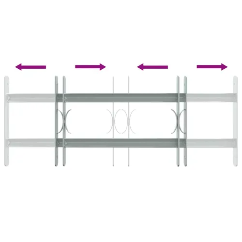 Podesiva sigurnosna rešetka za prozore s 2 prečke 500 - 650 mm - 43-76 cm 2 prečke 1 Cijena