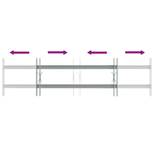 Podesiva sigurnosna rešetka za prozore s 2 prečke 700 - 1050 mm - 63-115 cm 2 prečke 1 Cijena