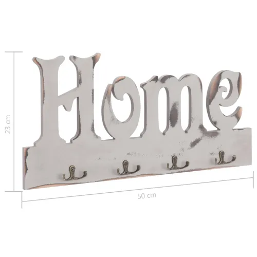 Zidna vješalica za kapute HOME 50 x 23 cm - Bijela Cijena