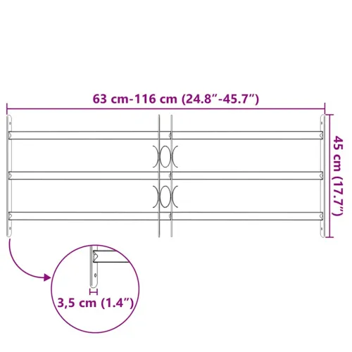 Podesiva sigurnosna rešetka za prozore s 3 prečke 700 - 1050 mm - 63-116 cm 3 prečke 1 Cijena