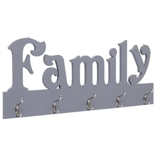 Zidna vješalica za kapute FAMILY siva 74 x 29,5 cm - Siva (family) Cijena