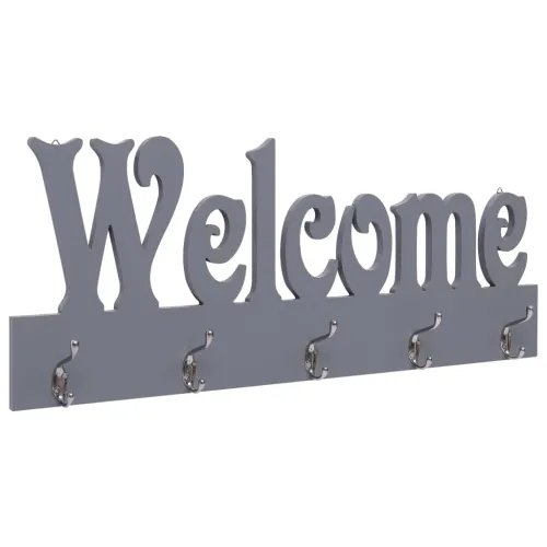Zidna vješalica za kapute WELCOME siva 74 x 29,5 cm - Siva (welcome) Cijena