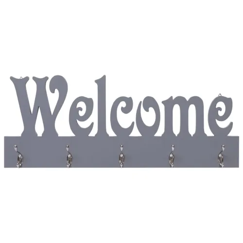 Zidna vješalica za kapute WELCOME siva 74 x 29,5 cm - Siva (welcome) Cijena