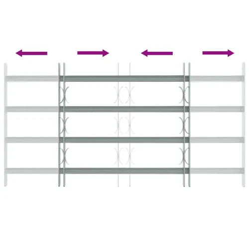 Podesiva sigurnosna rešetka za prozore s 4 prečke 700 - 1050 mm - 63-115 cm 4 prečke 1 Cijena