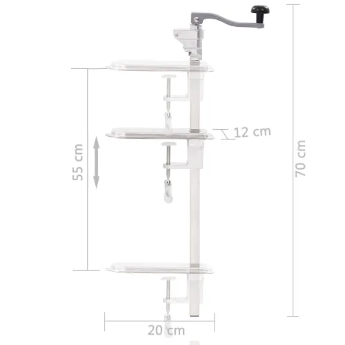Otvarač za limenke srebrni 70 cm aluminij i nehrđajući čelik Cijena