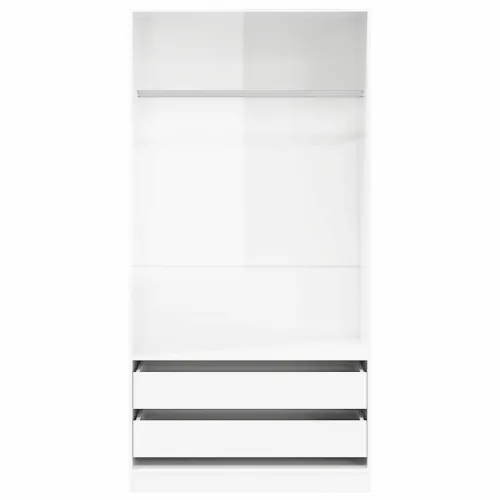 Ormar visoki sjaj bijeli 100 x 50 x 200 cm konstruirano drvo - Visoko sjajno bijela 100 x 50 x 200 cm 1 1 Cijena