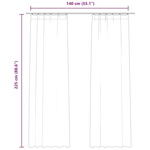 Zavjese za zamračivanje 2 kom baršunaste crne 140 x 225 cm - Crna 140 x 225 cm Cijena