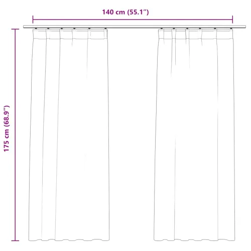 Zavjese za zamračivanje 2 kom baršunaste bež 140 x 175 cm - Bež 140 x 175 cm Cijena