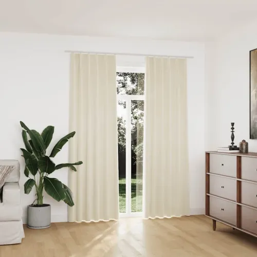 Zavjese za zamračivanje 2 kom baršunaste krem 140 x 225 cm - Krema 140 x 225 cm Cijena