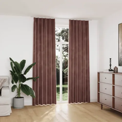 Zavjese za zamračivanje 2 kom baršunaste ružičaste 140 x 245 cm - Antikna ružičasta 140 x 245 cm Cijena