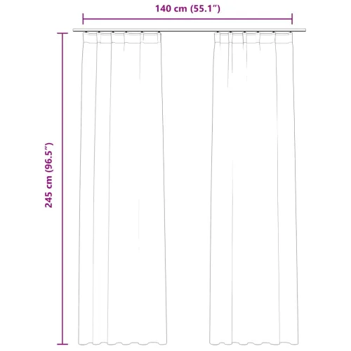 Zavjese za zamračivanje 2 kom baršunaste tamnoplave 140x245 cm - Tamno plava 140 x 245 cm Cijena