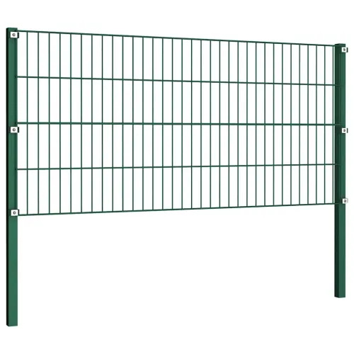 Ogradni panel sa stupovima od željeza 176,5 x 80 cm zelene boje - 1 176.5 cm 80 cm Cijena