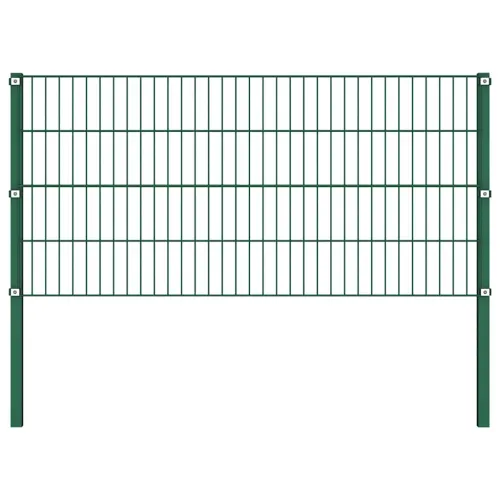 Ogradni panel sa stupovima od željeza 522 x 80 cm zelene boje - 1 522 cm 80 cm Cijena