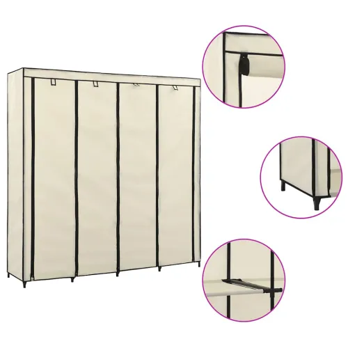Ormar s 4 odjeljka krem 175 x 45 x 170 cm - Krema 1 1 Cijena