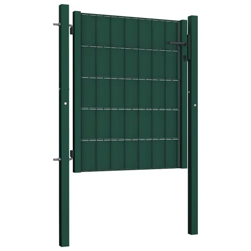 Dvorišna vrata - Vrata za ogradu PVC i čelik 100x81 cm Zelena - Zelena 100 x 81 cm Cijena
