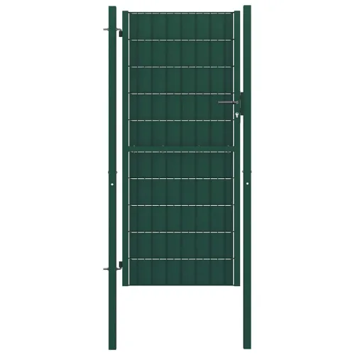 Dvorišna vrata - Vrata za ogradu PVC i čelik 100x124 cm Zelena - Zelena 100 x 124 cm Cijena