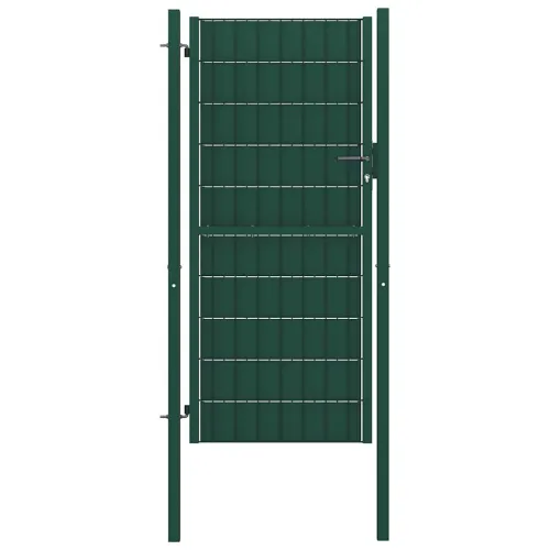 Dvorišna vrata - Vrata za ogradu PVC i čelik 100x204 cm Zelena - Zelena 100 x 204 cm Cijena
