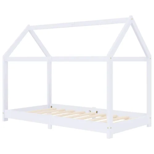 Okvir za dječji krevet od masivne borovine bijeli 70 x 140 cm - Bijela 70 x 140 cm Cijena